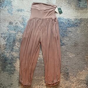 HALARA Brown Strapless Jumpsuit
